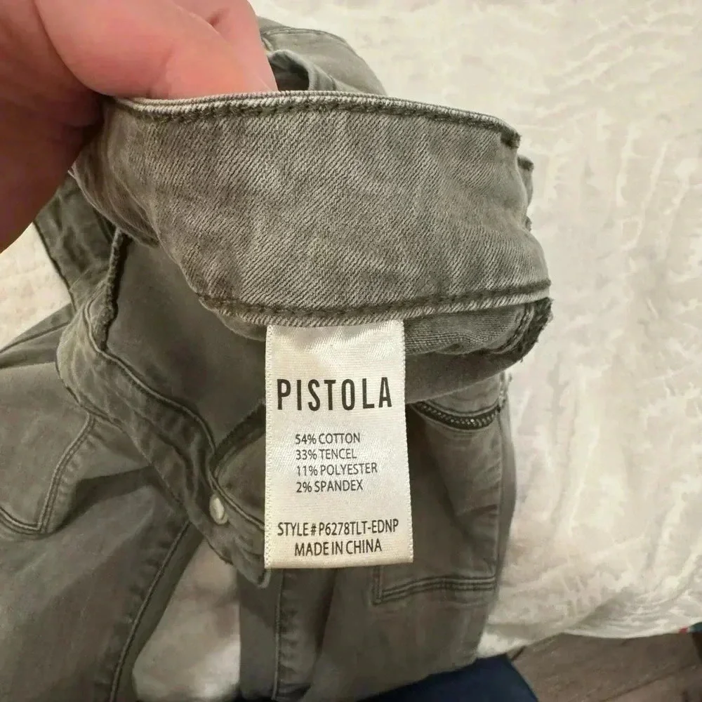 Pistola Revolve Womens Olive Zipper Pocket Hunter Cargo Jeans In Eden Size 29